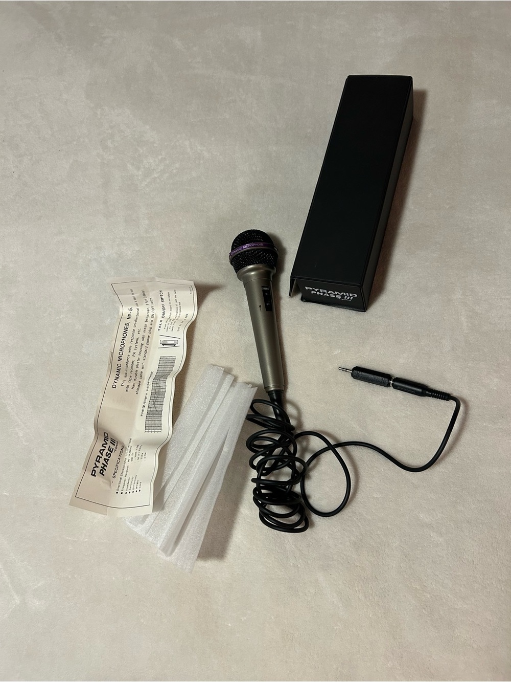 retro pyramid phase iii dynamic microphone Cord vintage mic party karaoke sing